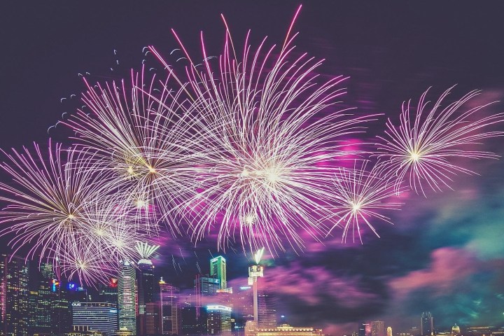 fireworks in the sky