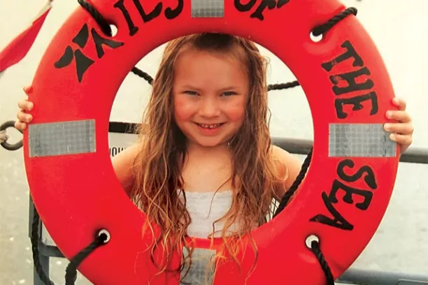 Girl with life saver